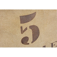 Pouf in Pelle Marrone Stile Industriale da Interno - WILLIAMS