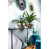 Consolle Vetro Nero Industriale da Interno 107x30 cm - WILLIAM