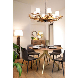 Specchio Legno Naturale Rustico da Parete 55 cm - WESLEY