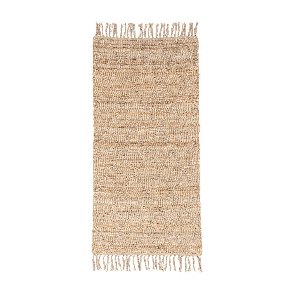 Set 2 Tappeti in Iuta Marrone Rustico da Interno 70x140 - WATSON Colore: Marrone