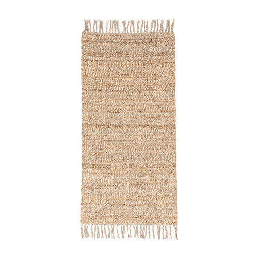 Set 2 Tappeti in Iuta Marrone Rustico da Interno 70x140 - WATSON Colore: Marrone