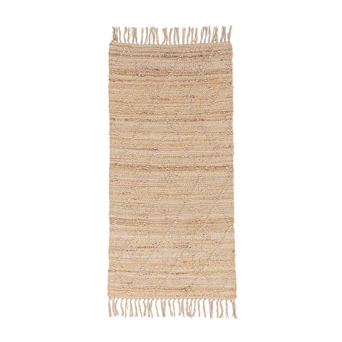 Set 2 Tappeti in Iuta Marrone Rustico da Interno 70x140 - WATSON Colore: Marrone