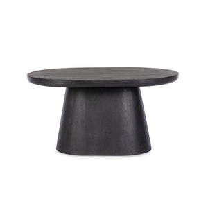 Tavolino Ovale Legno Nero Moderno da Interno 80x56 - VINTAGE