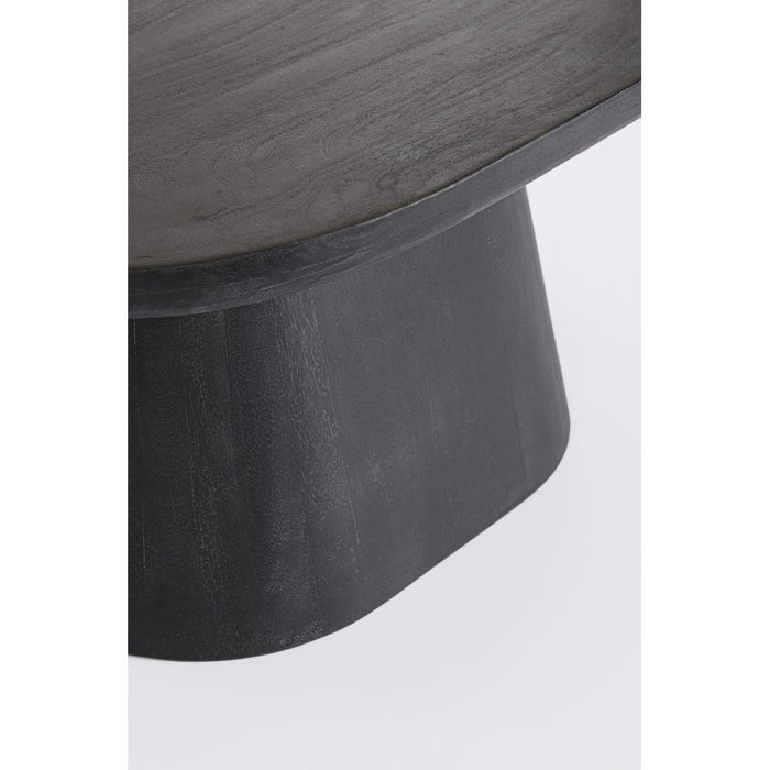 Tavolino Ovale Legno Nero Moderno da Interno 80x56 - VINTAGE