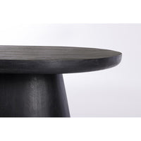 Tavolino Ovale Legno Nero Moderno da Interno 80x56 - VINTAGE