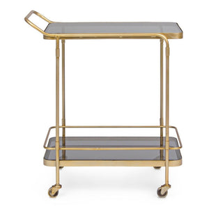 Carrello Portavivande Vetro Nero Stile Moderno da Interni - TYLER