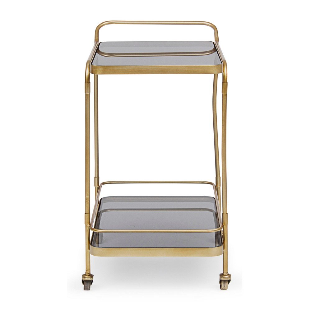 Carrello Portavivande Vetro Nero Stile Moderno da Interni - TYLER