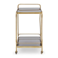 Carrello Portavivande Vetro Nero Stile Moderno da Interni - TYLER