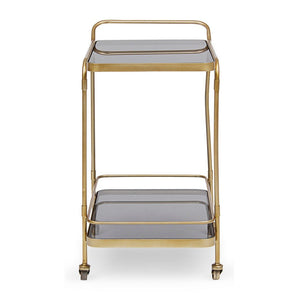 Carrello Portavivande Vetro Nero Stile Moderno da Interni - TYLER