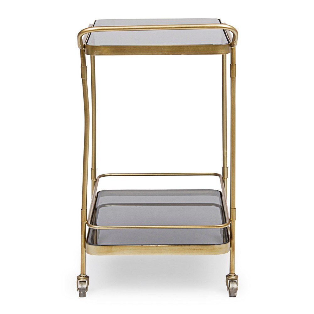 Carrello Portavivande Vetro Nero Stile Moderno da Interni - TYLER