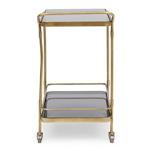 Carrello Portavivande Vetro Nero Stile Moderno da Interni - TYLER