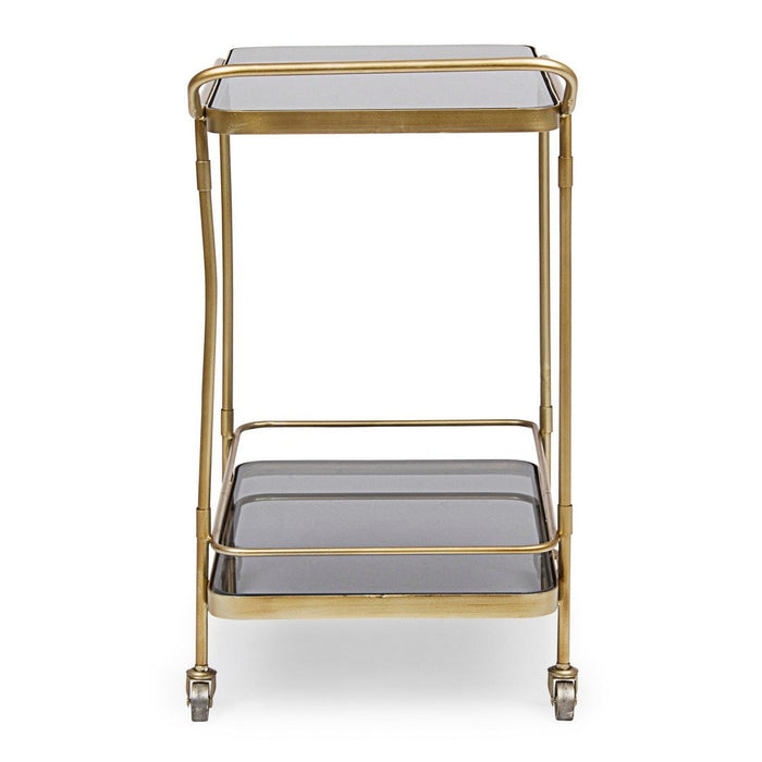Carrello Portavivande Vetro Nero Stile Moderno da Interni - TYLER