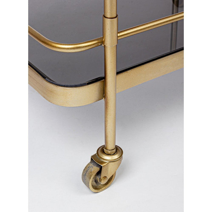 Carrello Portavivande Vetro Nero Stile Moderno da Interni - TYLER