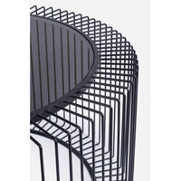 Tavolino Vetro Nero Moderno da Interno 80 cm - TRANQUIL