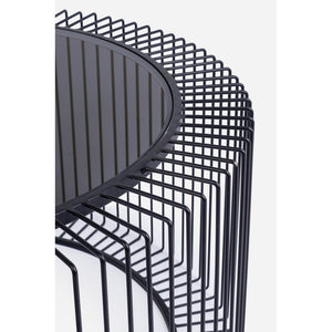 Tavolino Vetro Nero Moderno da Interno 80 cm - TRANQUIL