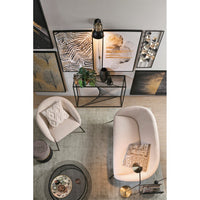 Tavolino Vetro Nero Moderno da Interno 80 cm - TRANQUIL