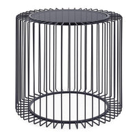 Tavolino Vetro Nero Moderno da Interno 50 cm - TRANQUIL