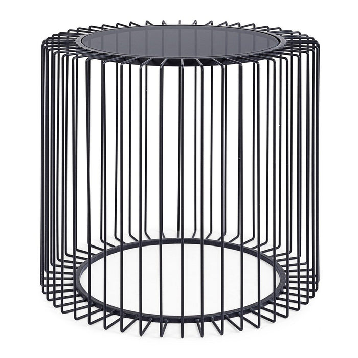 Tavolino Vetro Nero Moderno da Interno 50 cm - TRANQUIL