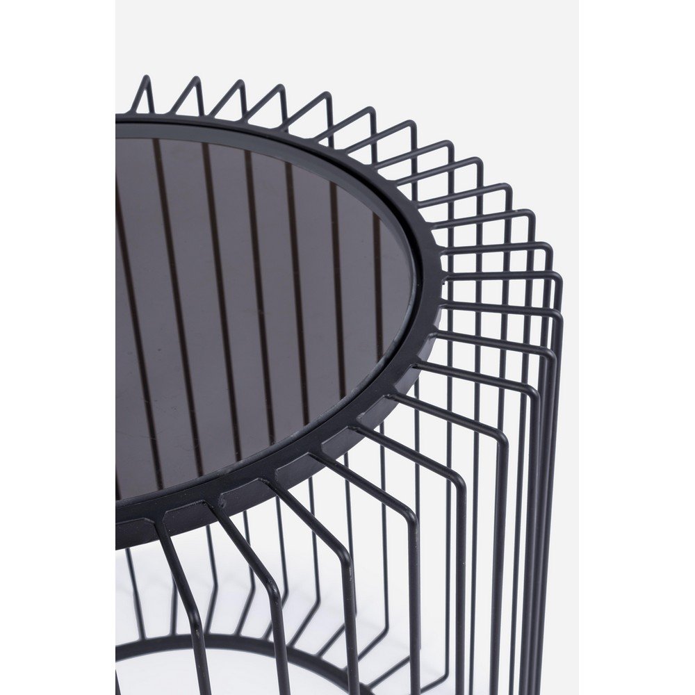 Tavolino Vetro Nero Moderno da Interno 50 cm - TRANQUIL