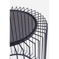 Tavolino Vetro Nero Moderno da Interno 50 cm - TRANQUIL