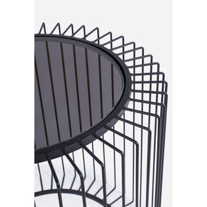 Tavolino Vetro Nero Moderno da Interno 50 cm - TRANQUIL