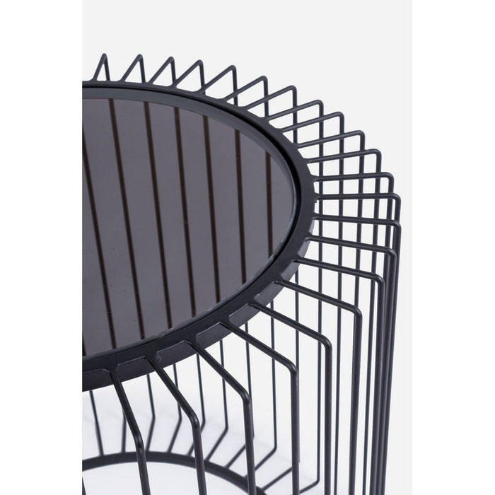 Tavolino Vetro Nero Moderno da Interno 50 cm - TRANQUIL