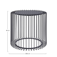 Tavolino Vetro Nero Moderno da Interno 50 cm - TRANQUIL