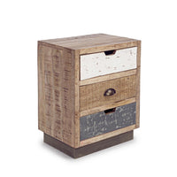 Comodino Legno Marrone Rustico da Interno - THEODORE