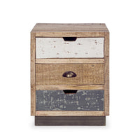 Comodino Legno Marrone Rustico da Interno - THEODORE