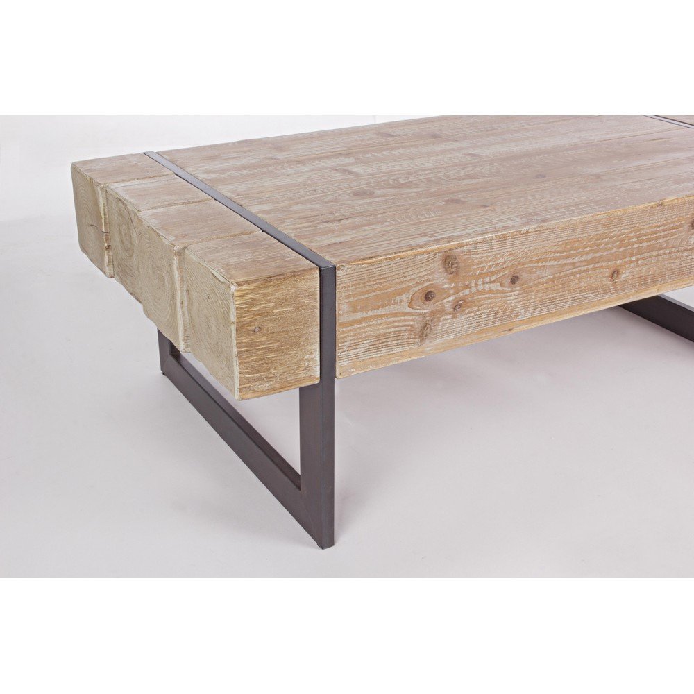 Tavolino Legno Marrone Industriale da Interno 120x60 - THEO