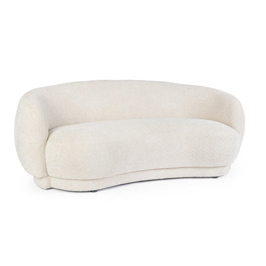 Divano 2 Posti Bouclè Naturale Moderno da Interno - THEA Colore: Naturale