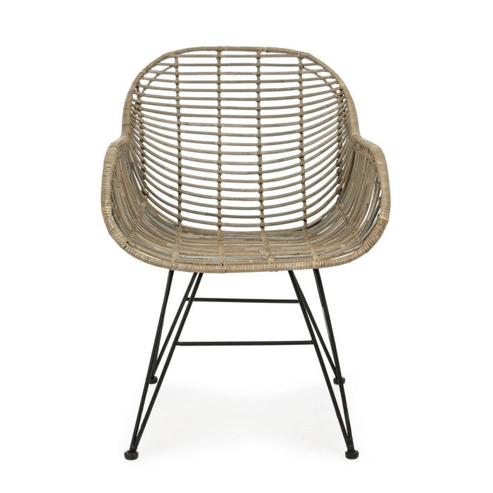 Sedia Rattan Naturale Marrone Boho da Interno - TATIANA