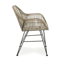 Sedia Rattan Naturale Marrone Boho da Interno - TATIANA