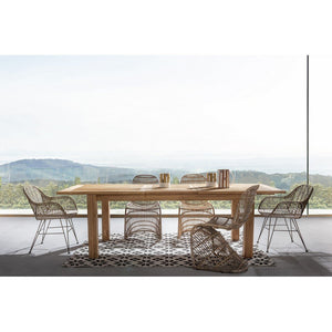 Sedia Rattan Naturale Marrone Boho da Interno - TATIANA