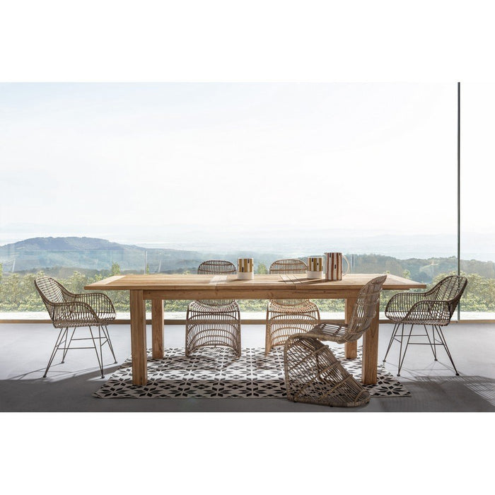 Sedia Rattan Naturale Marrone Boho da Interno - TATIANA