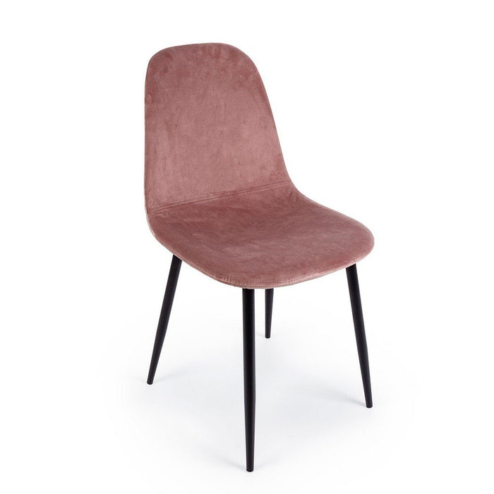 Set 4 Sedie Velluto Verde Moderne da Interno - STRUCTURE Colore: Rosa