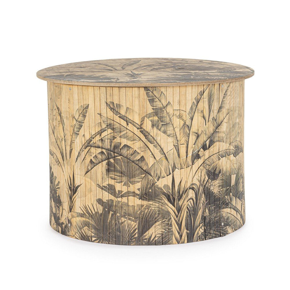 Tavolino Legno Bamboo Marrone Boho da Interno 58 H40 - STARDUST
