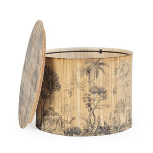 Tavolino Legno Bambù Marrone Boho da Interno 58xH40 - STARDUST