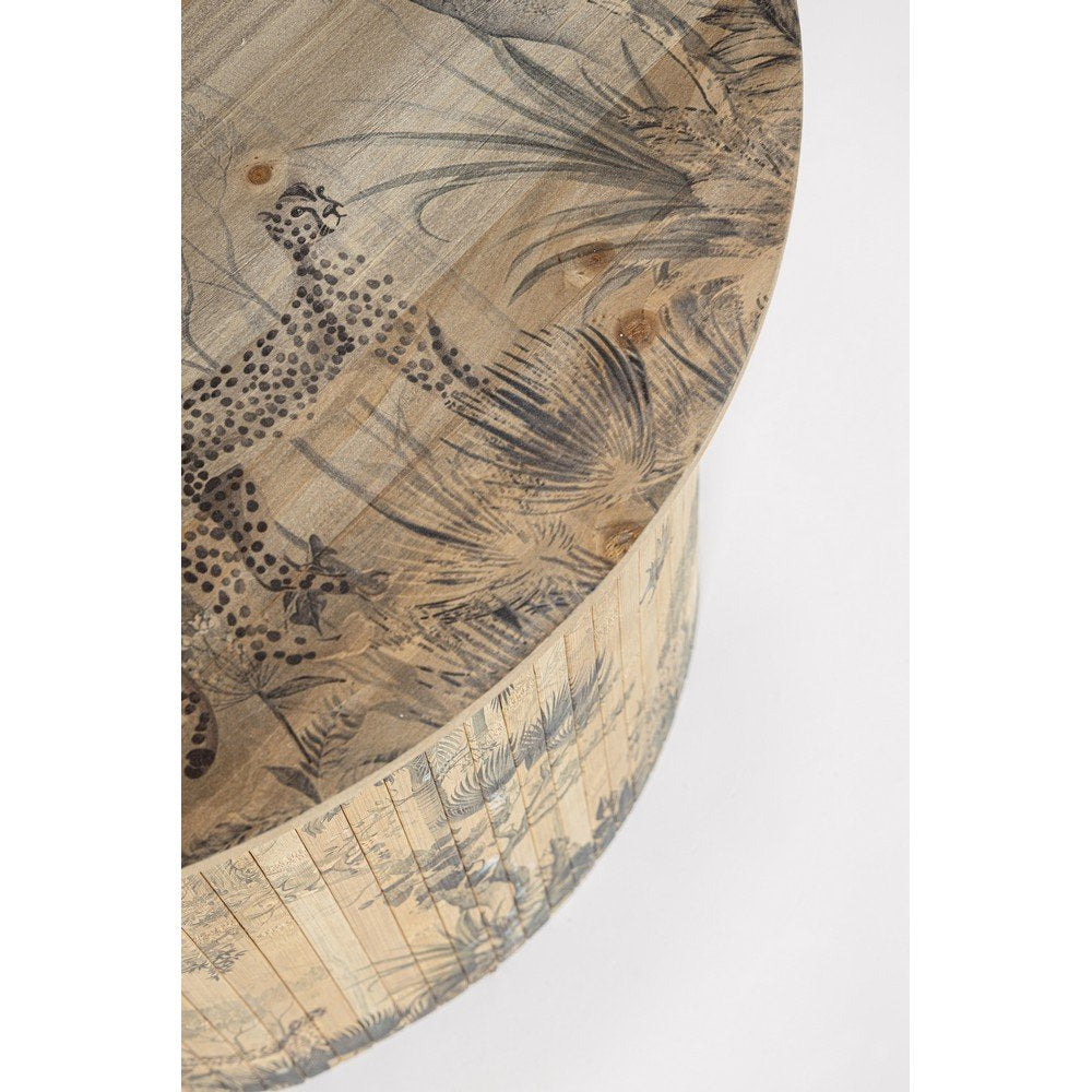 Tavolino Legno Bambù Marrone Boho da Interno 58xH40 - STARDUST