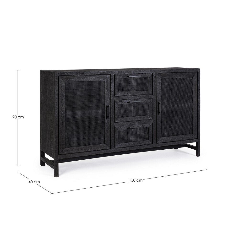 Credenza Legno Nero Industriale da Interno - STANLEY