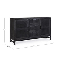Credenza Legno Nero Industriale da Interno - STANLEY