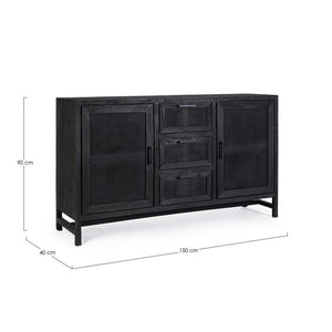 Credenza Legno Nero Industriale da Interno - STANLEY