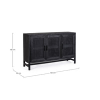 Credenza Legno Nero Stile Industriale da Interno - STANLEY