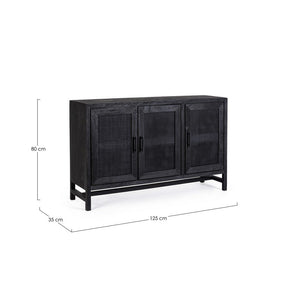 Credenza Legno Nero Stile Industriale da Interno - STANLEY