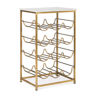 Tavolino Porta Bottiglie Marmo Argentato Moderno da Interno - SILHOUETTE