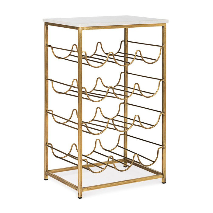 Tavolino Porta Bottiglie Marmo Argentato Moderno da Interno - SILHOUETTE