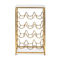 Tavolino Porta Bottiglie Marmo Argentato Moderno da Interno - SILHOUETTE