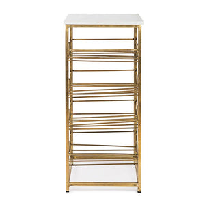 Tavolino Porta Bottiglie Marmo Argentato Moderno da Interno - SILHOUETTE