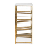 Tavolino Porta Bottiglie Marmo Argentato Moderno da Interno - SILHOUETTE