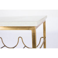 Tavolino Porta Bottiglie Marmo Argentato Moderno da Interno - SILHOUETTE